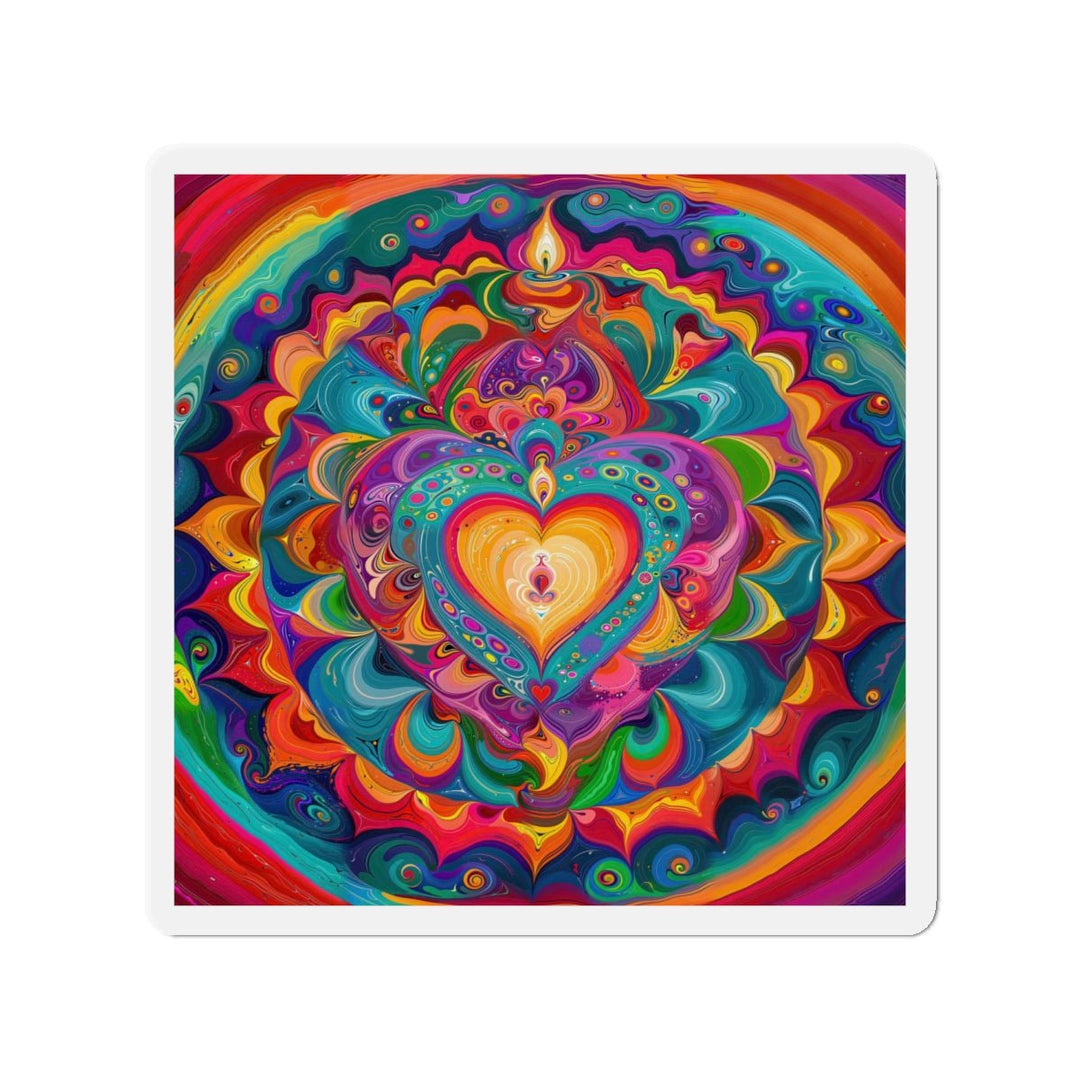 Vibrant Swirling Heart - Die-cut Magnet - Home Decor - g(0D·IO) - 6 × 6" - Die-Cut - 1 pc