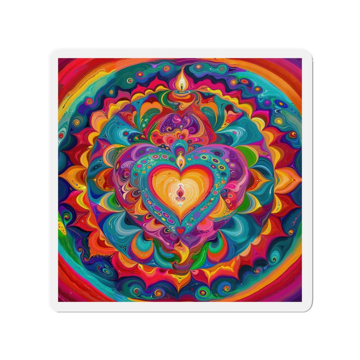 Vibrant Swirling Heart - Die-cut Magnet - Home Decor - g(0D·IO) - 6 × 6" - Die-Cut - 1 pc