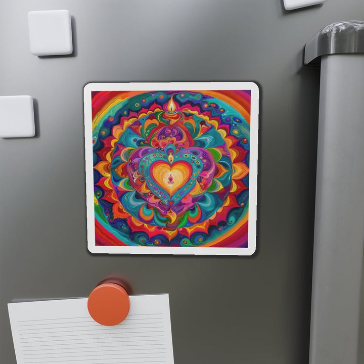 Vibrant Swirling Heart - Die-cut Magnet - Home Decor - g(0D·IO) - 6 × 6" - Die-Cut - 1 pc