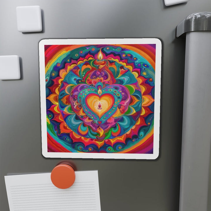 Vibrant Swirling Heart - Die-cut Magnet - Home Decor - g(0D·IO) - 6 × 6" - Die-Cut - 1 pc