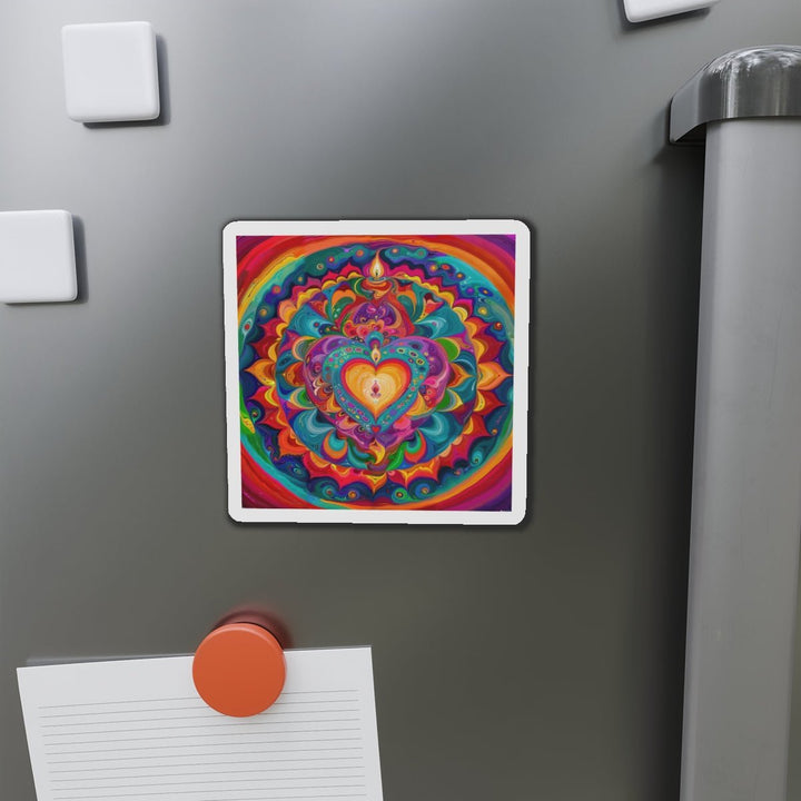 Vibrant Swirling Heart - Die-cut Magnet - Home Decor - g(0D·IO) - 6 × 6" - Die-Cut - 1 pc
