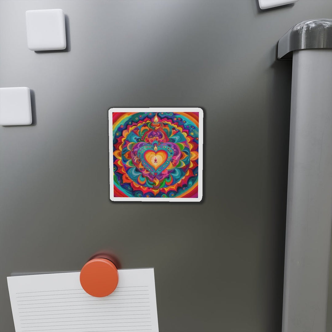 Vibrant Swirling Heart - Die-cut Magnet - Home Decor - g(0D·IO) - 6 × 6" - Die-Cut - 1 pc