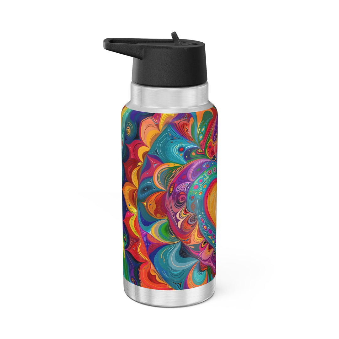 Vibrant Swirling Heart - Gator Tumbler 32oz - Mug - g(0D·IO) - Silver - 32oz -