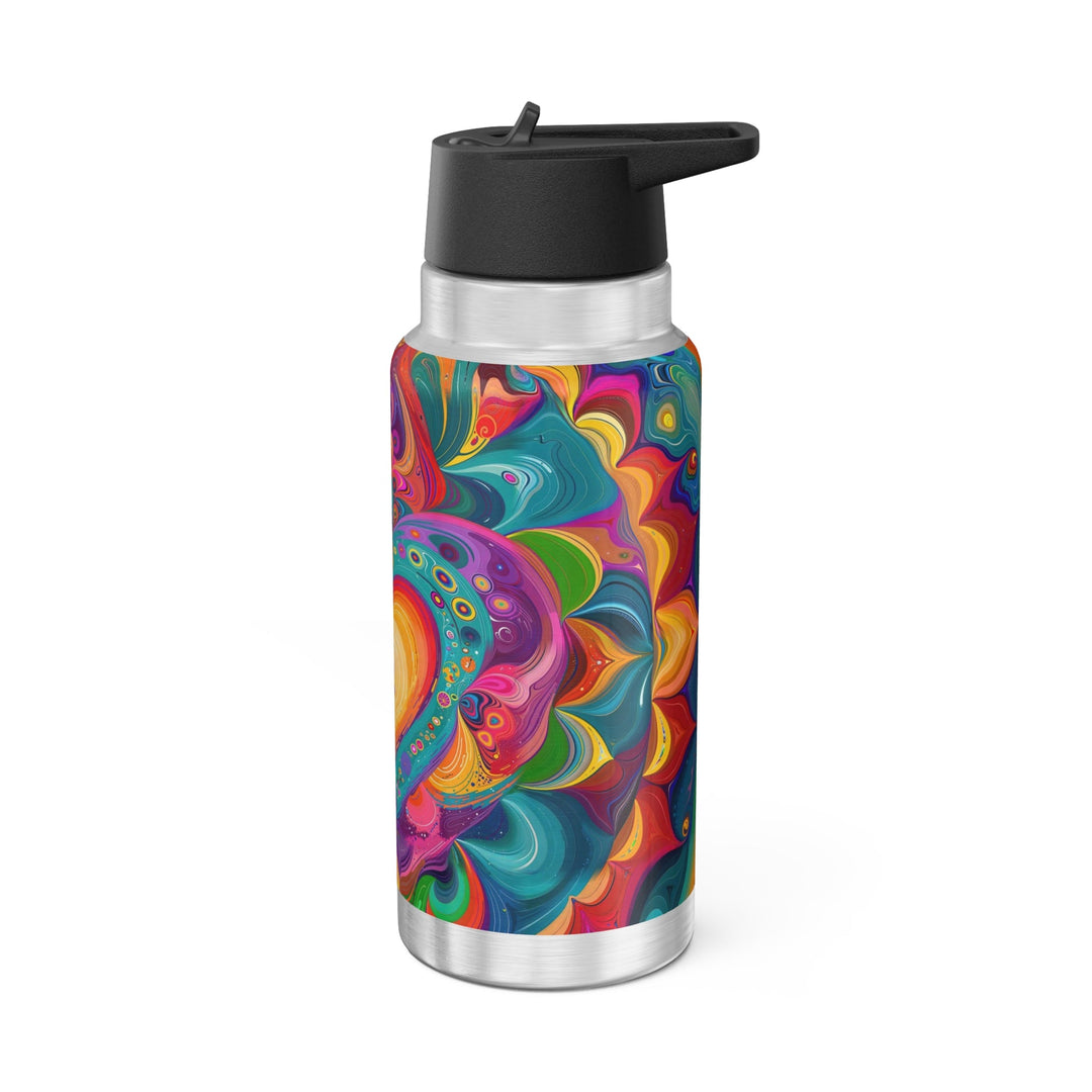 Vibrant Swirling Heart - Gator Tumbler 32oz - Mug - g(0D·IO) - Silver - 32oz -