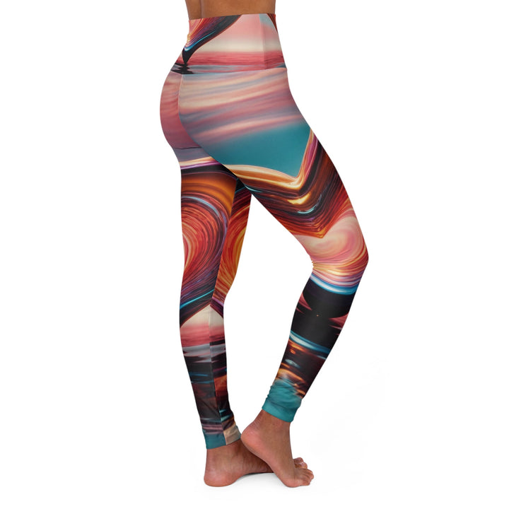 Vibrant Swirling Heart - High Waisted AOP Yoga Leggings - All Over Prints - g(0D·IO) - XS - -