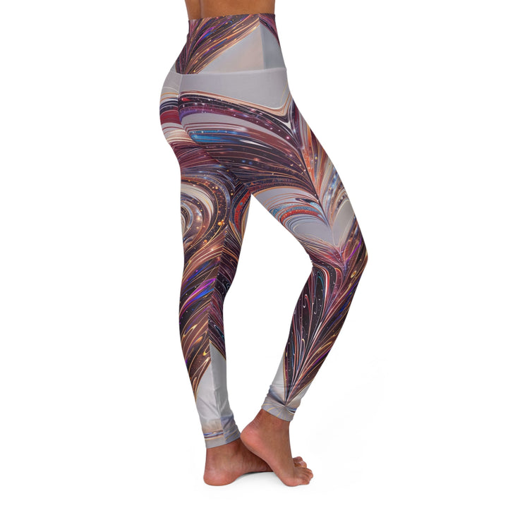 Vibrant Swirling Heart - High Waisted AOP Yoga Leggings - All Over Prints - g(0D·IO) - XS - -