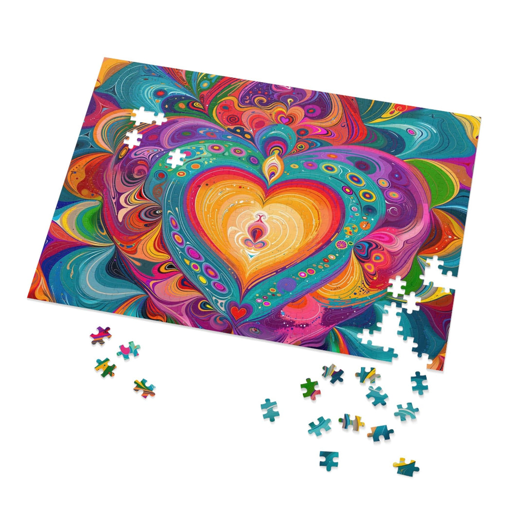 Vibrant Swirling Heart - Jigsaw Puzzle (100, 252, 500, 1000 pieces) - Puzzle - g(0D·IO) - 29.25" × 19.75" (1000 pcs) - -