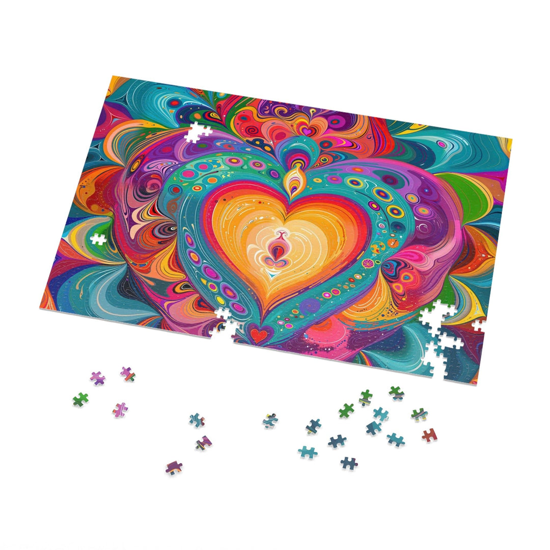 Vibrant Swirling Heart - Jigsaw Puzzle (100, 252, 500, 1000 pieces) - Puzzle - g(0D·IO) - 29.25" × 19.75" (1000 pcs) - -