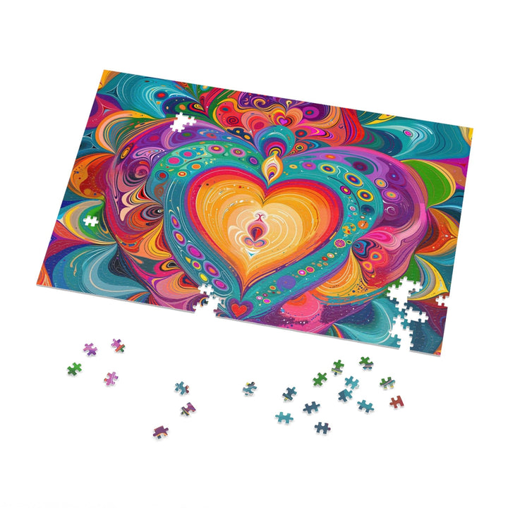 Vibrant Swirling Heart - Jigsaw Puzzle (100, 252, 500, 1000 pieces) - Puzzle - g(0D·IO) - 29.25" × 19.75" (1000 pcs) - -