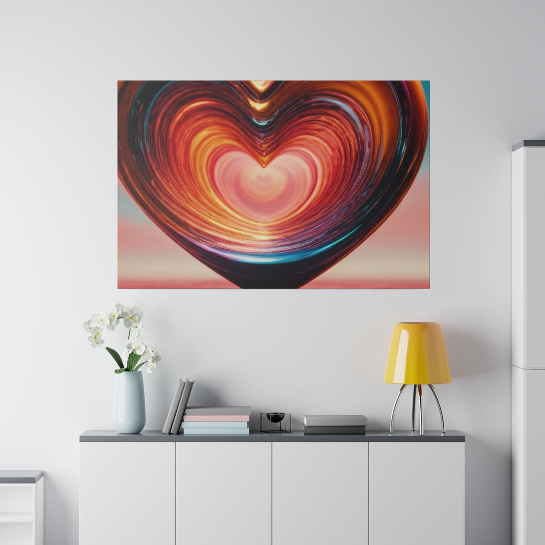 Vibrant Swirling Heart - Matte Canvas - Canvas - g(0D·IO) - 32" x 32" (Square) - 0.75'' -