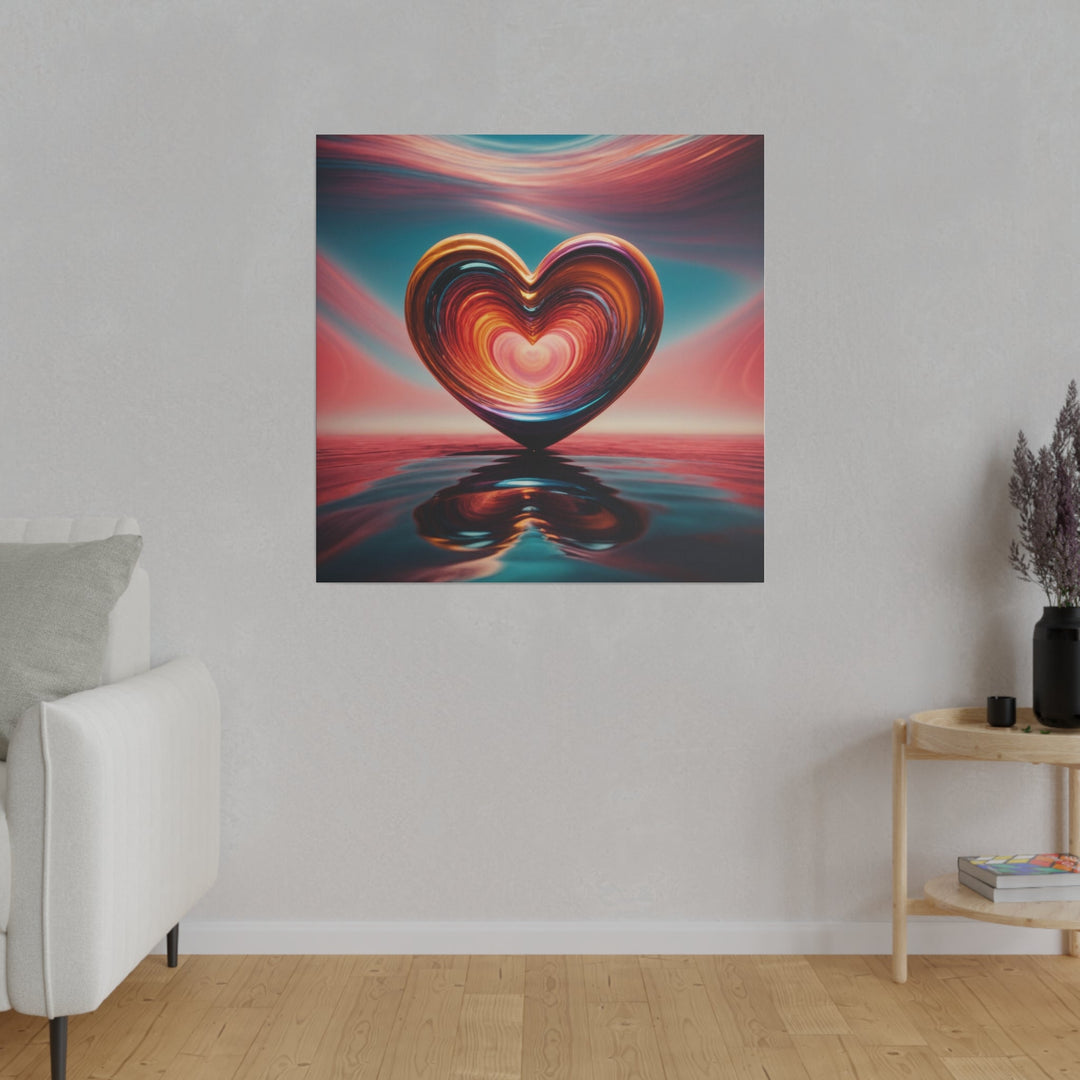 Vibrant Swirling Heart - Matte Canvas - Canvas - g(0D·IO) - 32" x 32" (Square) - 0.75'' -