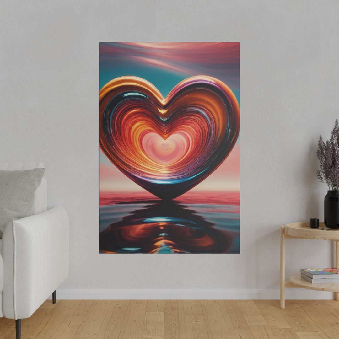 Vibrant Swirling Heart - Matte Canvas - Canvas - g(0D·IO) - 32" x 32" (Square) - 0.75'' -