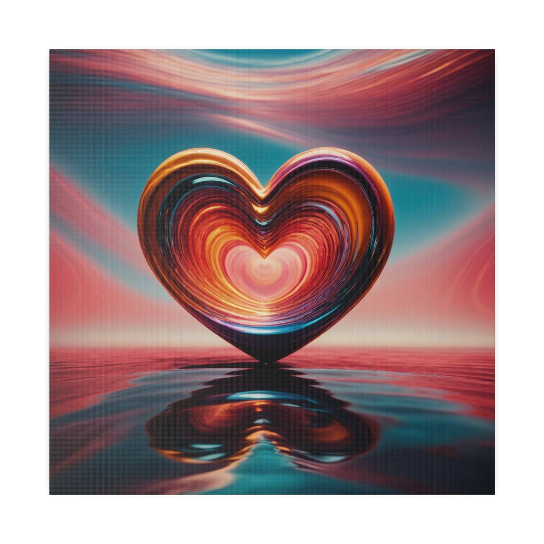 Vibrant Swirling Heart - Matte Canvas - Canvas - g(0D·IO) - 32" x 32" (Square) - 0.75'' -