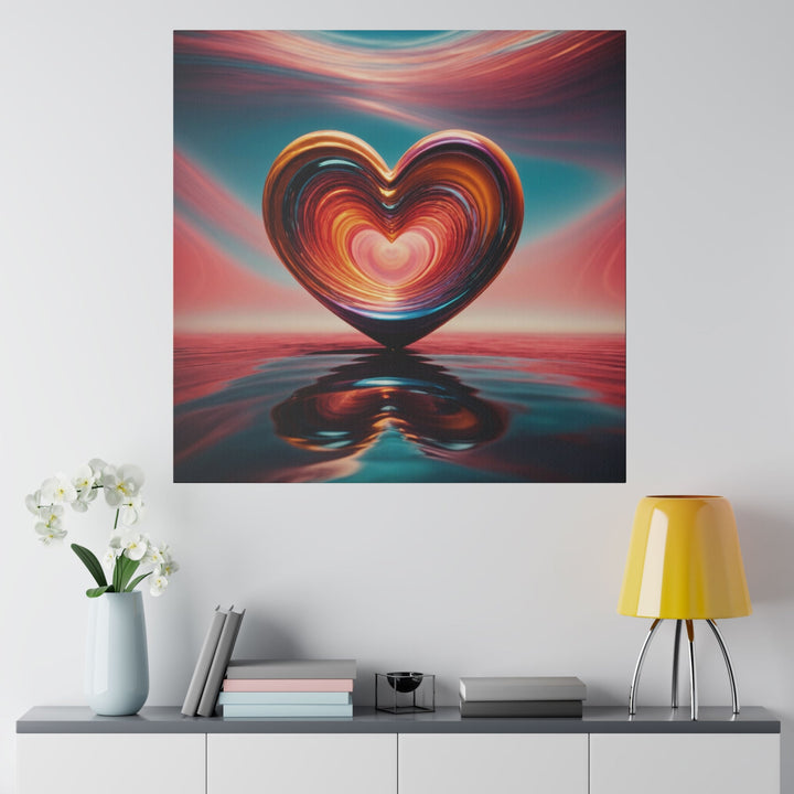 Vibrant Swirling Heart - Matte Canvas - Canvas - g(0D·IO) - 32" x 32" (Square) - 0.75'' -