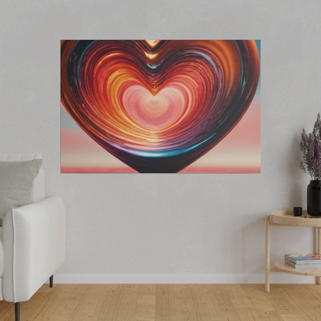 Vibrant Swirling Heart - Matte Canvas - Canvas - g(0D·IO) - 32" x 32" (Square) - 0.75'' -