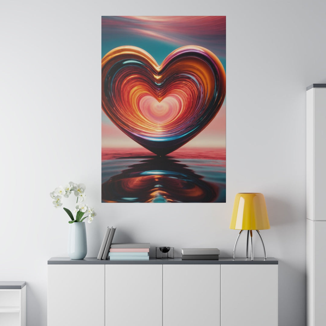 Vibrant Swirling Heart - Matte Canvas - Canvas - g(0D·IO) - 32" x 32" (Square) - 0.75'' -