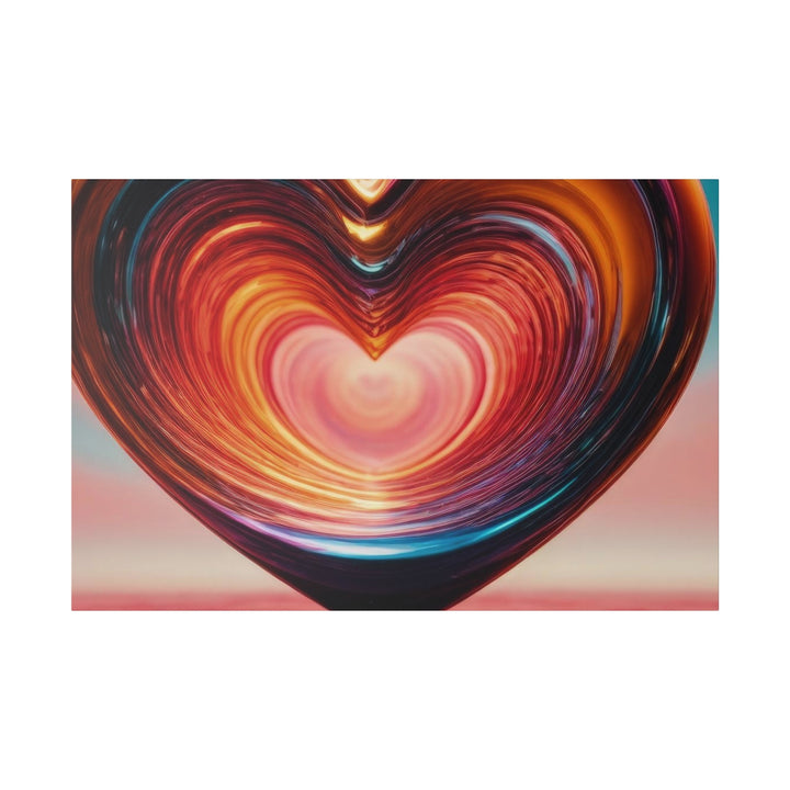 Vibrant Swirling Heart - Matte Canvas - Canvas - g(0D·IO) - 48″ x 32″ (Horizontal) - 0.75'' -