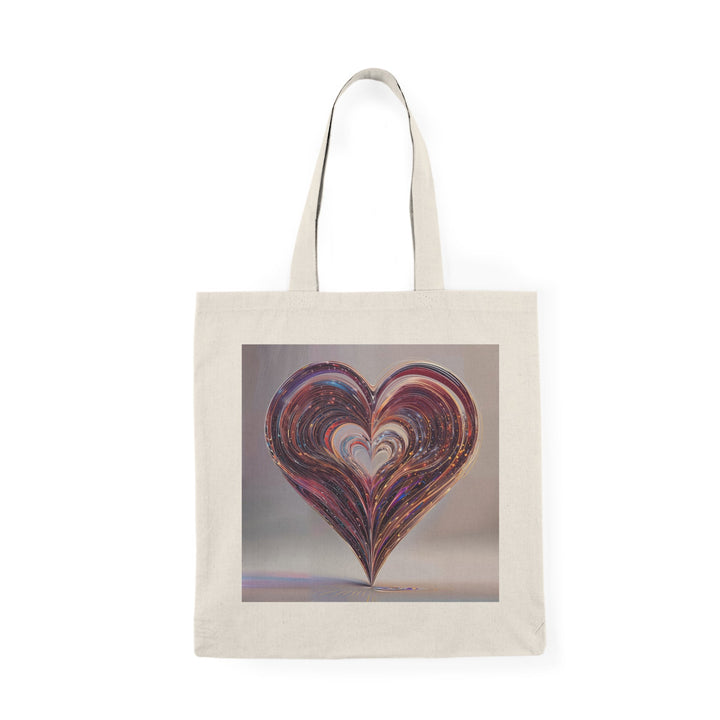 Vibrant Swirling Heart - Natural Tote Bag - Bags - g(0D·IO) - 15" x 16" - Natural -