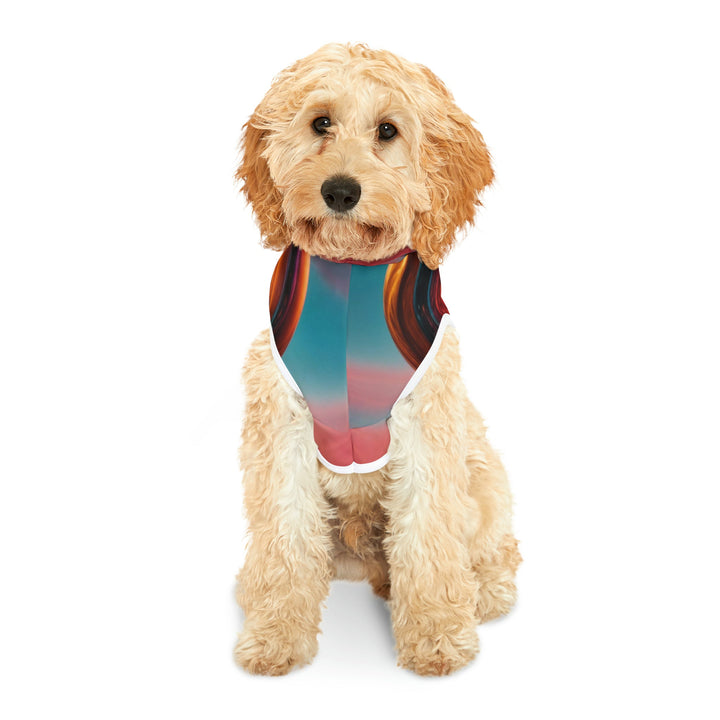 Vibrant Swirling Heart - Pet Hoodie - Pets - g(0D·IO) - XXS - Black Rib -