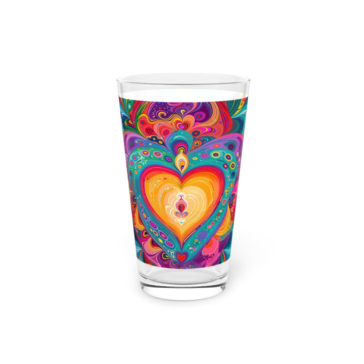 Vibrant Swirling Heart - Pint Glass - Mug - g(0D·IO) - 16oz - -