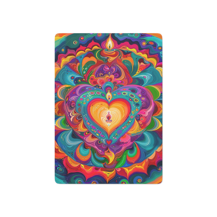 Vibrant Swirling Heart - Poker Cards - Paper products - g(0D·IO) - 2.47" x 3.47" - White - Semi Glossy