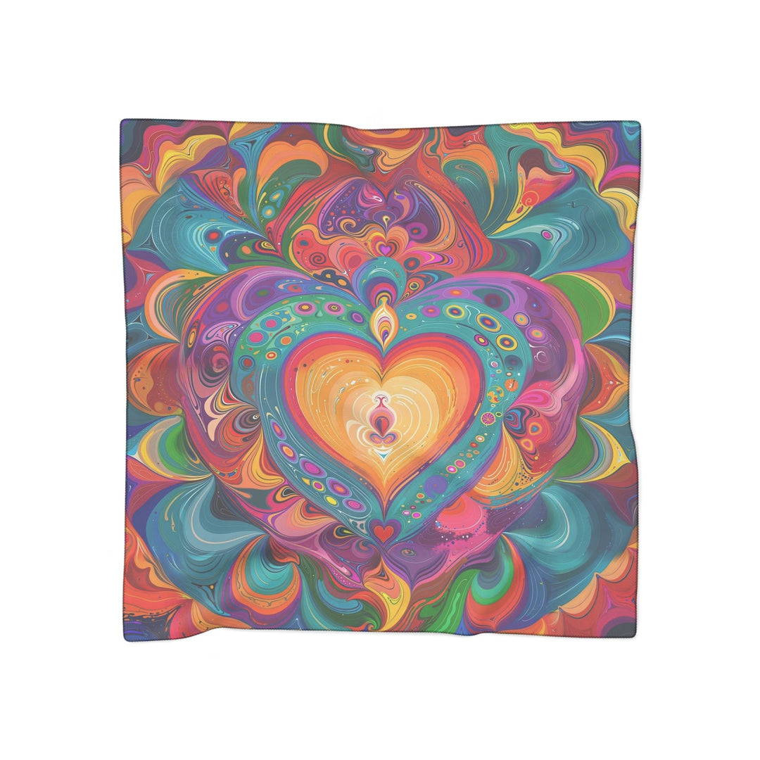 Vibrant Swirling Heart - Poly Scarf - Accessories - g(0D·IO) - Poly chiffon - 50" × 50" -