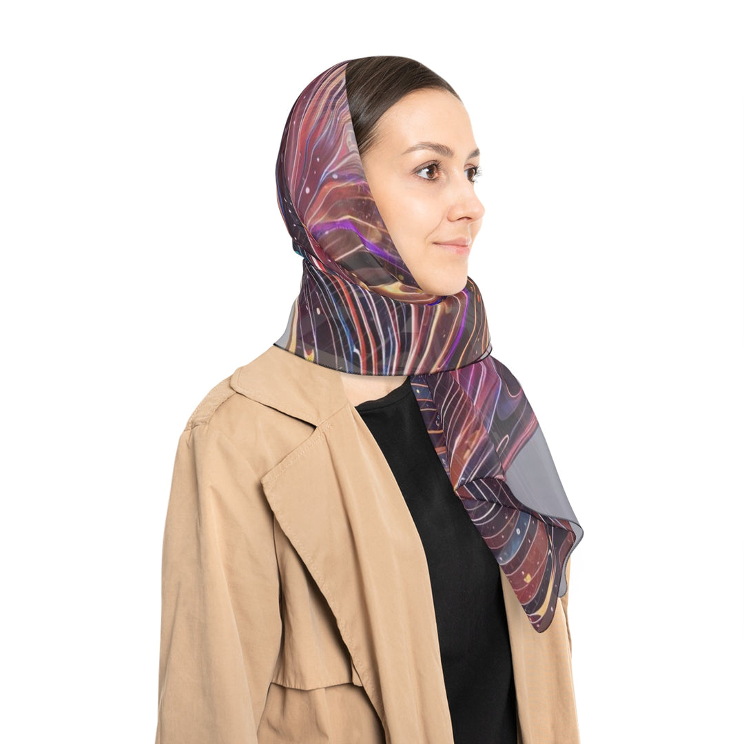 Vibrant Swirling Heart - Poly Scarf - Accessories - g(0D·IO) - Poly chiffon - 50" × 50" -