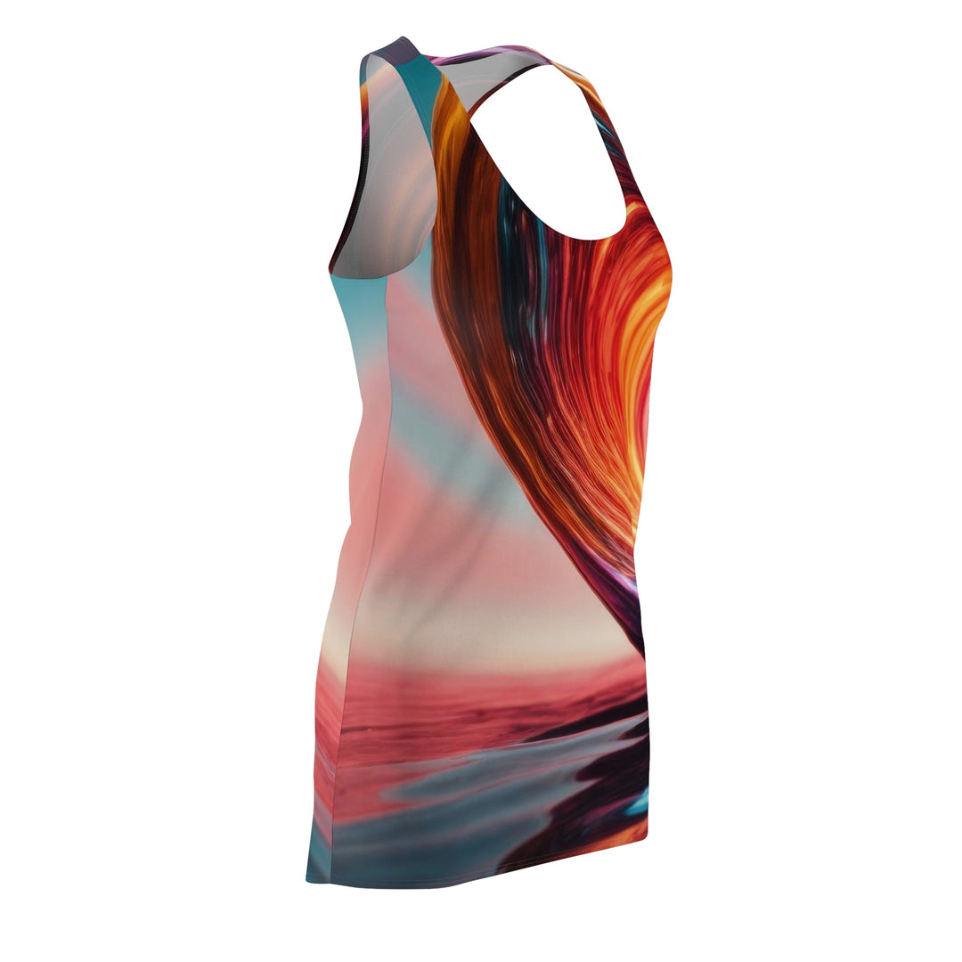 Vibrant Swirling Heart - Racerback Dress - All Over Prints - g(0D·IO) - XS - -