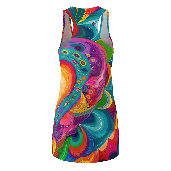 Vibrant Swirling Heart - Racerback Dress - All Over Prints - g(0D·IO) - XS - -