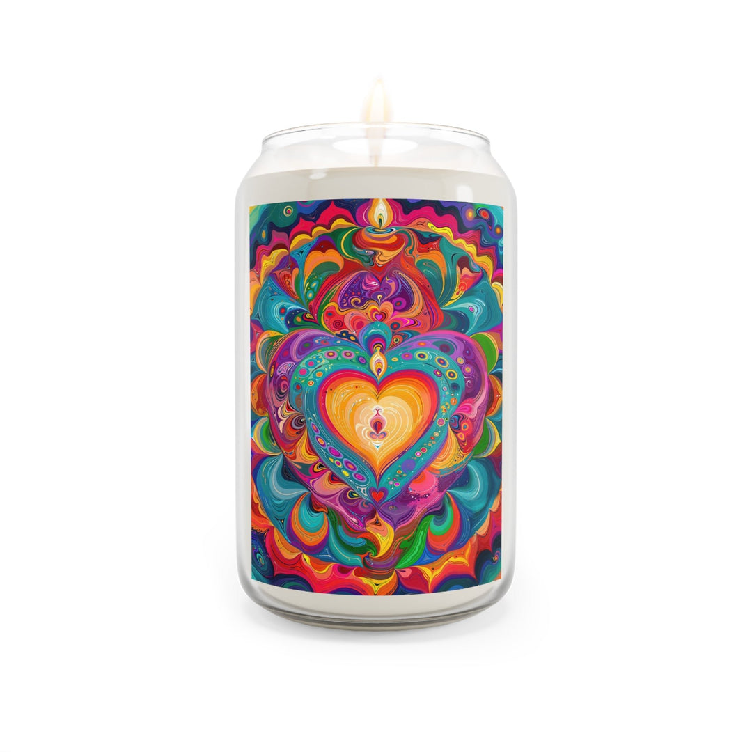 Vibrant Swirling Heart - Scented Candle - Home Decor - g(0D·IO) - Sea Breeze - 13.75oz -