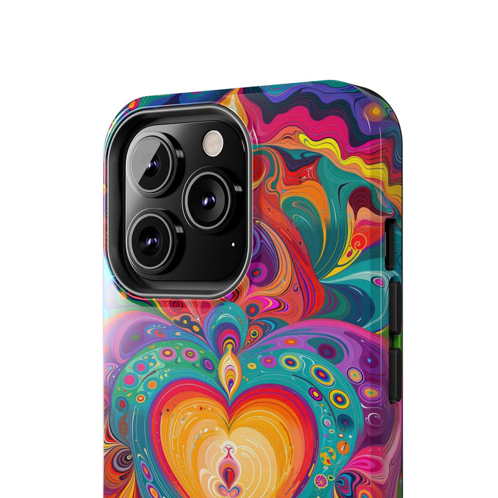 Vibrant Swirling Heart - Tough Phone Case - Phone Case - g(0D·IO) - iPhone 13 Mini - -