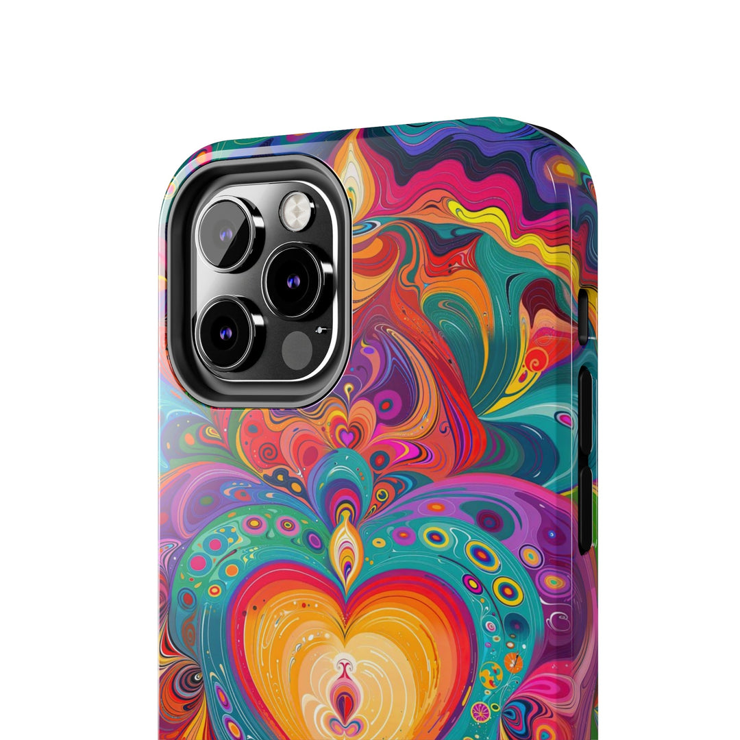 Vibrant Swirling Heart - Tough Phone Case - Phone Case - g(0D·IO) - iPhone 13 Mini - -