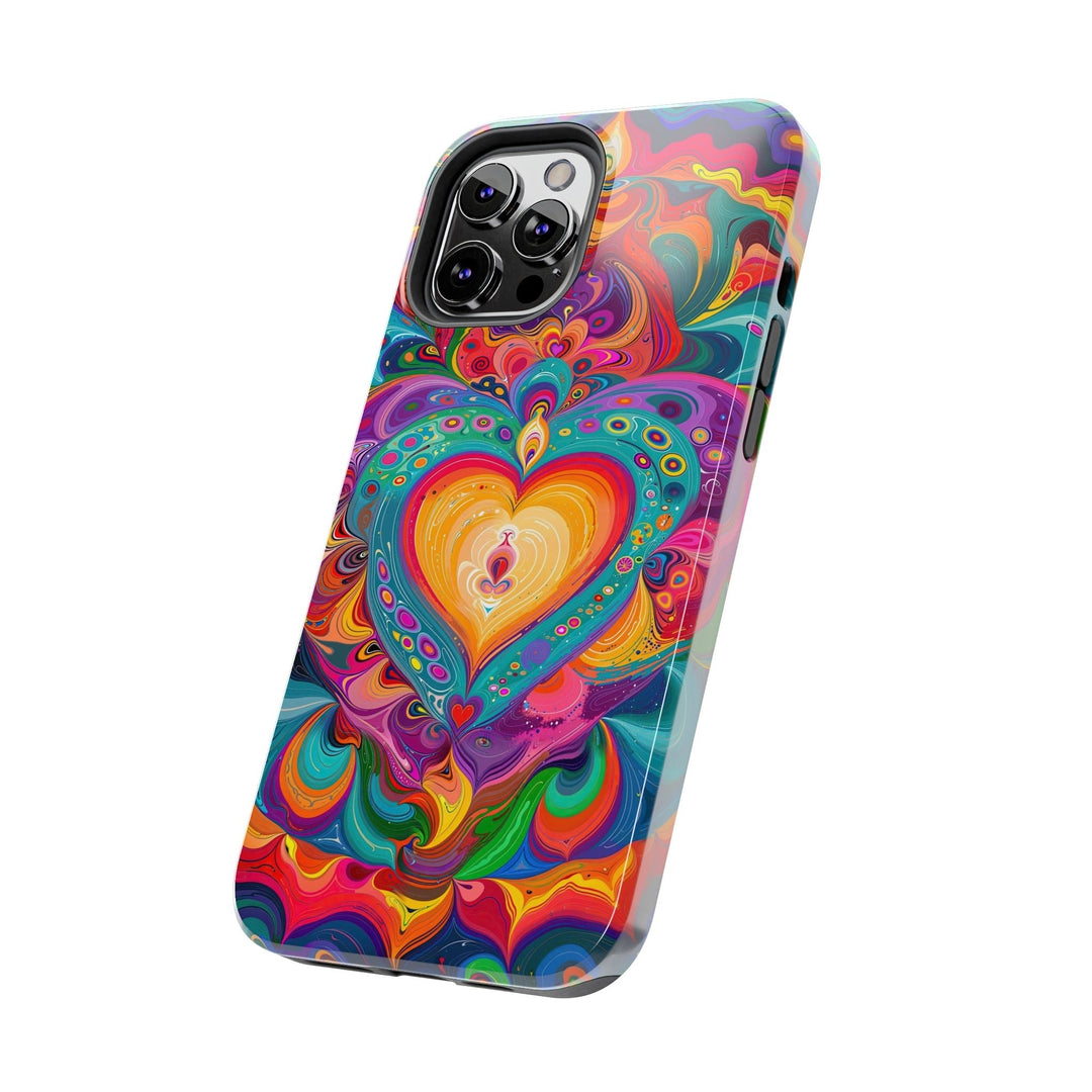 Vibrant Swirling Heart - Tough Phone Case - Phone Case - g(0D·IO) - iPhone 13 Mini - -