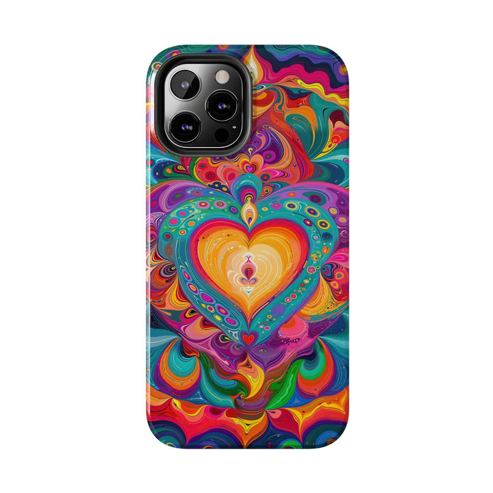 Vibrant Swirling Heart - Tough Phone Case - Phone Case - g(0D·IO) - iPhone 13 Mini - -