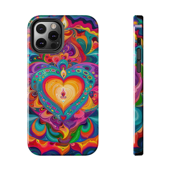 Vibrant Swirling Heart - Tough Phone Case - Phone Case - g(0D·IO) - iPhone 12 Pro - -