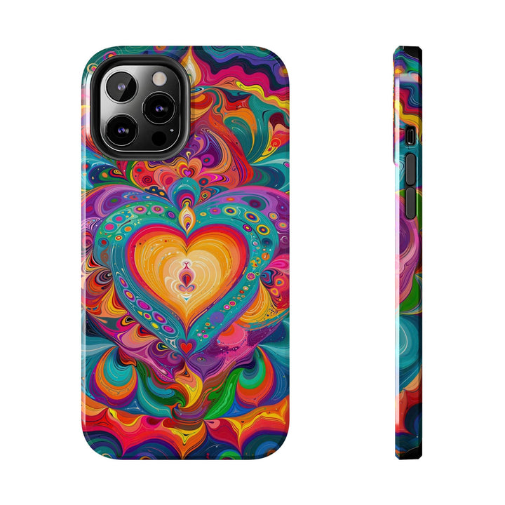 Vibrant Swirling Heart - Tough Phone Case - Phone Case - g(0D·IO) - iPhone 12 Pro Max - -