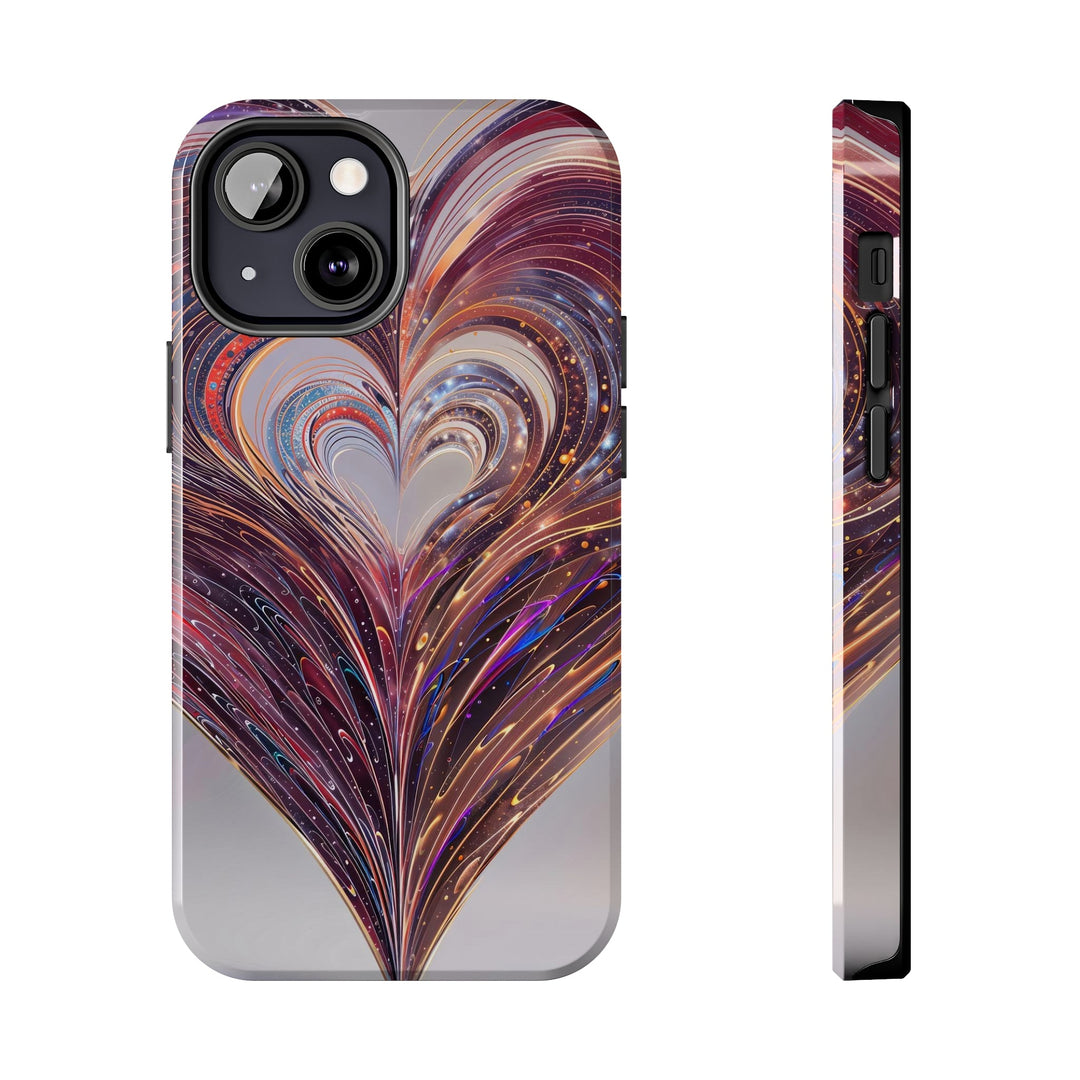 Vibrant Swirling Heart - Tough Phone Case - Phone Case - g(0D·IO) - iPhone 13 Mini - -