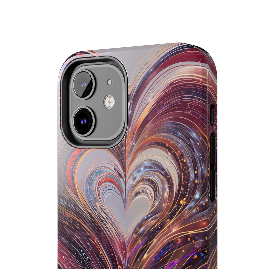 Vibrant Swirling Heart - Tough Phone Case - Phone Case - g(0D·IO) - iPhone 13 Mini - -