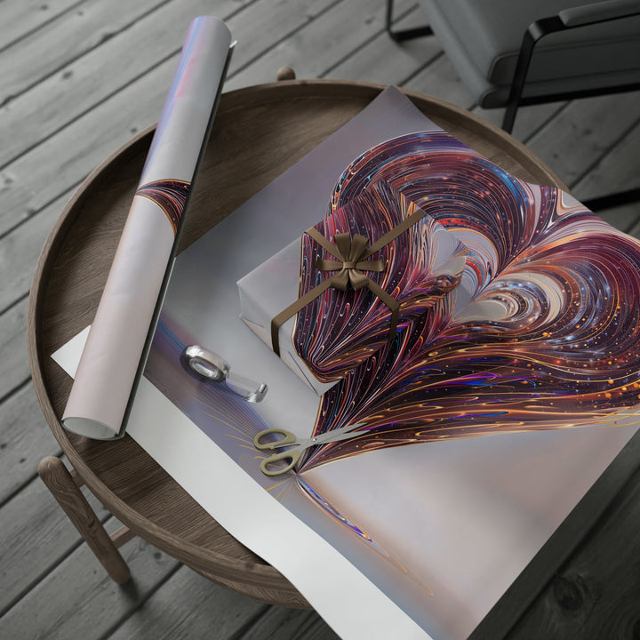 Vibrant Swirling Heart - Wrapping Paper - Home Decor - g(0D·IO) - 30'' x 72'' - Matte -