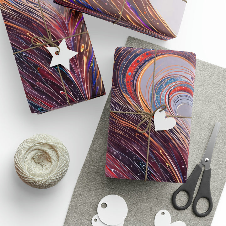 Vibrant Swirling Heart - Wrapping Paper - Home Decor - g(0D·IO) - 30'' x 72'' - Matte -