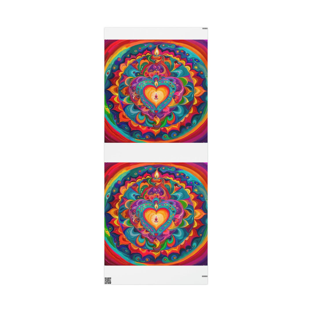 Vibrant Swirling Heart - Wrapping Paper - Home Decor - g(0D·IO) - 30'' x 72'' - Matte -