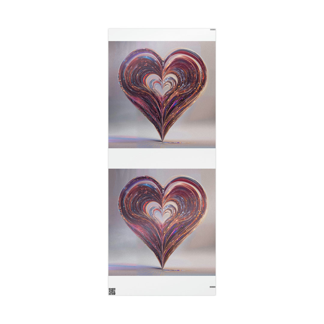 Vibrant Swirling Heart - Wrapping Paper - Home Decor - g(0D·IO) - 30'' x 72'' - Glossy -