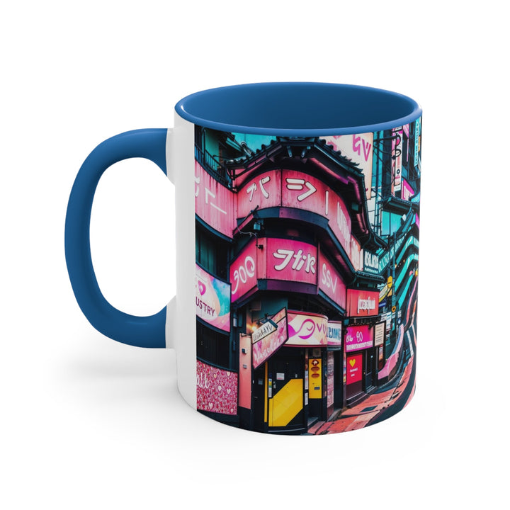 Vibrant Urban Waves - Accent Coffee Mug - Mug - g(0D·IO) - Pink - 11oz -