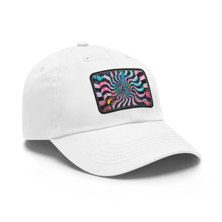 Vibrant Urban Waves - Dad Hat - Hats - g(0D·IO) - White / Black patch - Rectangle - One size