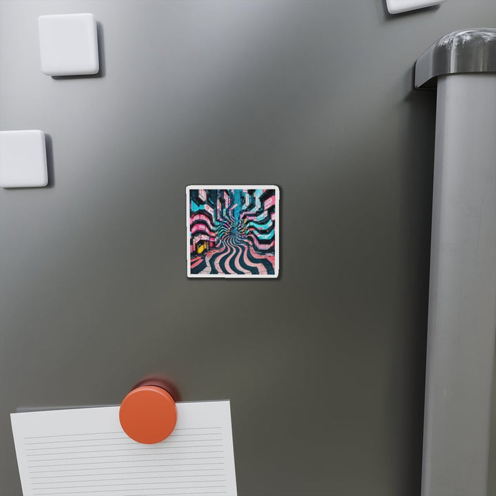 Vibrant Urban Waves - Die-cut Magnet - Home Decor - g(0D·IO) - 6 × 6" - Die-Cut - 1 pc