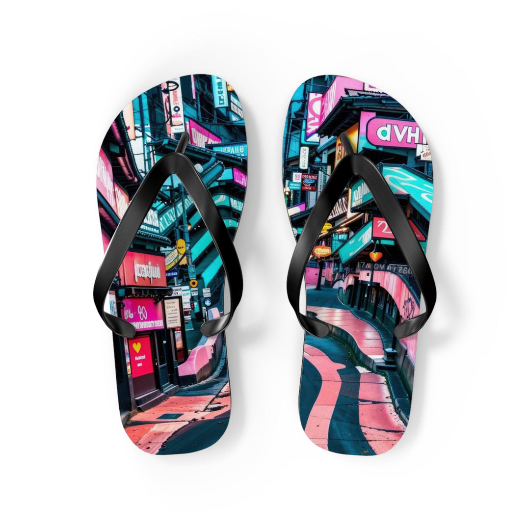 Vibrant Urban Waves - Flip Flops - Shoes - g(0D·IO) - M - Black sole -