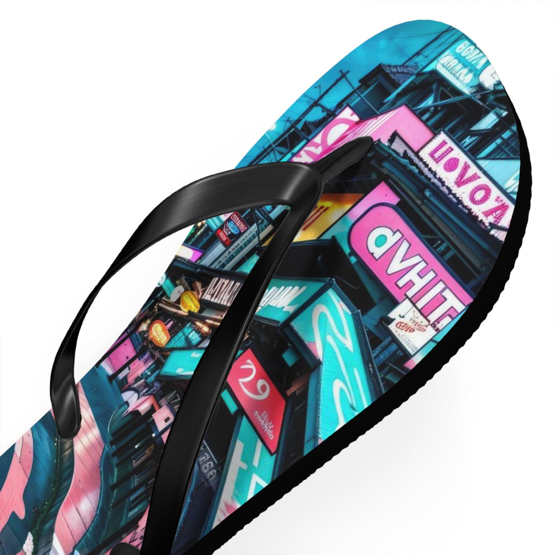 Vibrant Urban Waves - Flip Flops - Shoes - g(0D·IO) - XL - Black sole -