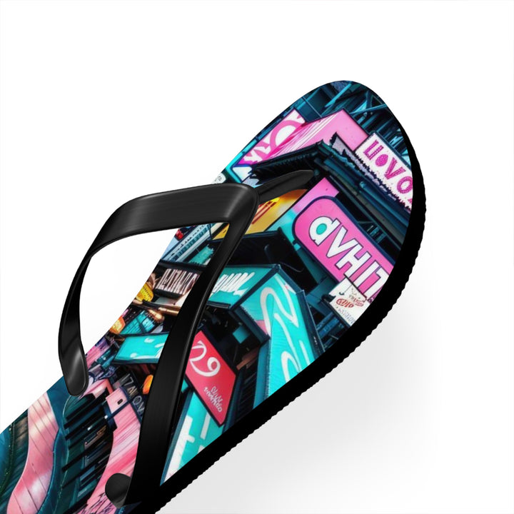 Vibrant Urban Waves - Flip Flops - Shoes - g(0D·IO) - XL - Black sole -