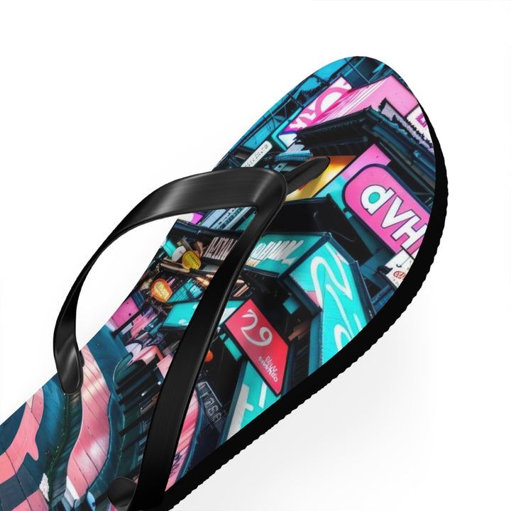 Vibrant Urban Waves - Flip Flops - Shoes - g(0D·IO) - XL - Black sole -