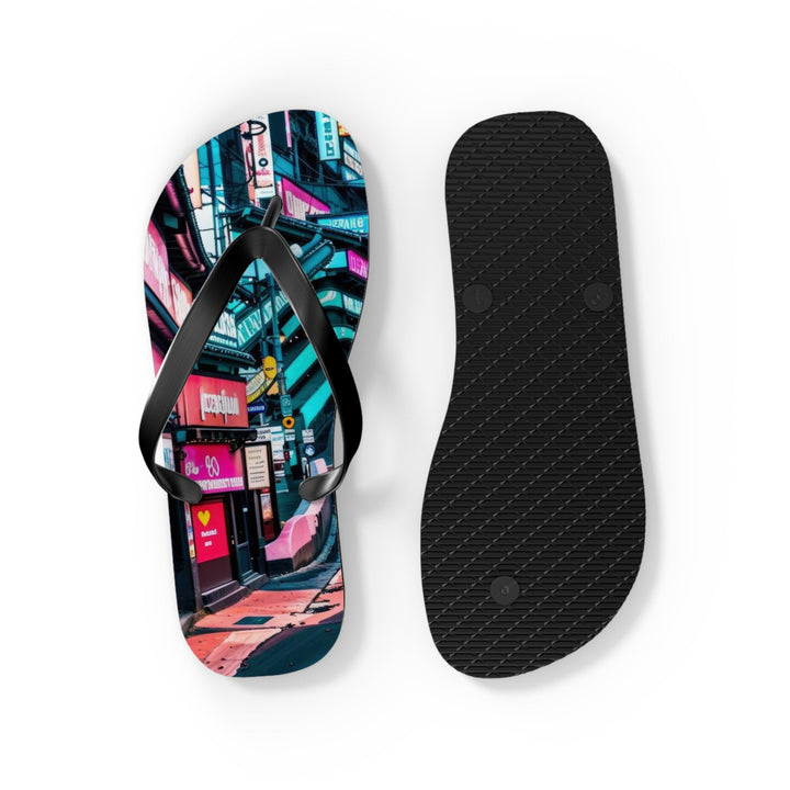 Vibrant Urban Waves - Flip Flops - Shoes - g(0D·IO) - XL - Black sole -